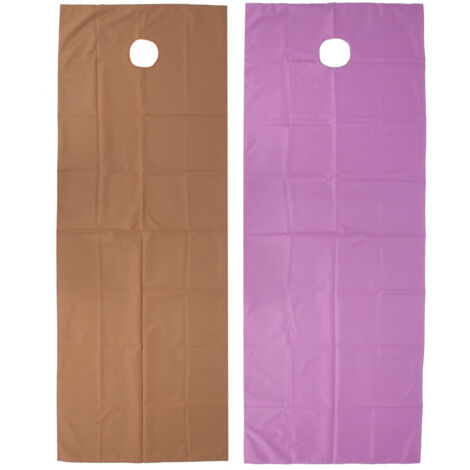 Housse de table de massage imperméable pour salon de beauté (75x200cm, trou d'ouverture, violet café foncé)