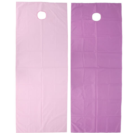 Housse de table de massage imperméable pour salon de beauté, trou d'ouverture 75x200cm, rose violet