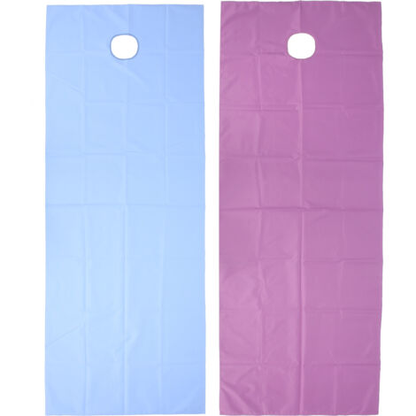 Housse de table de massage imperméable pour spa et salon de beauté (75x200cm, trou ouvert, bleu violet)