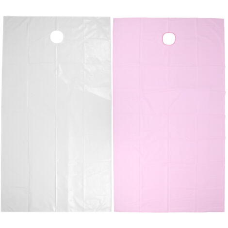 Housse de table de massage pour spa avec trou respiratoire, drap de salon de beauté (blanc et rose)