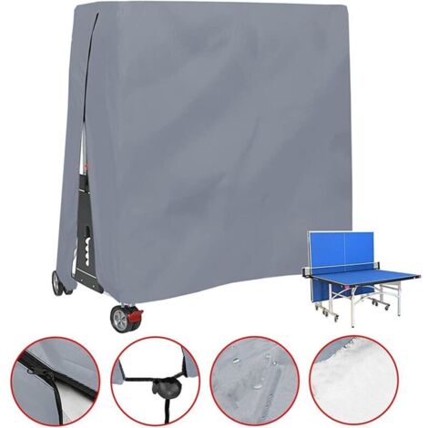 Housse de table de ping-pong extérieure 165x70x185cm – Tissu Oxford 210D résistant aux intempéries – Protection contre la poussière et l'eau