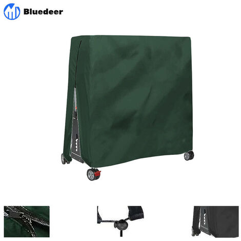 Housse de table de ping-pong extérieure 165x70x185cm – Tissu Oxford 420D imperméable – Sangle de maintien pour vent – Protection contre intempéries
