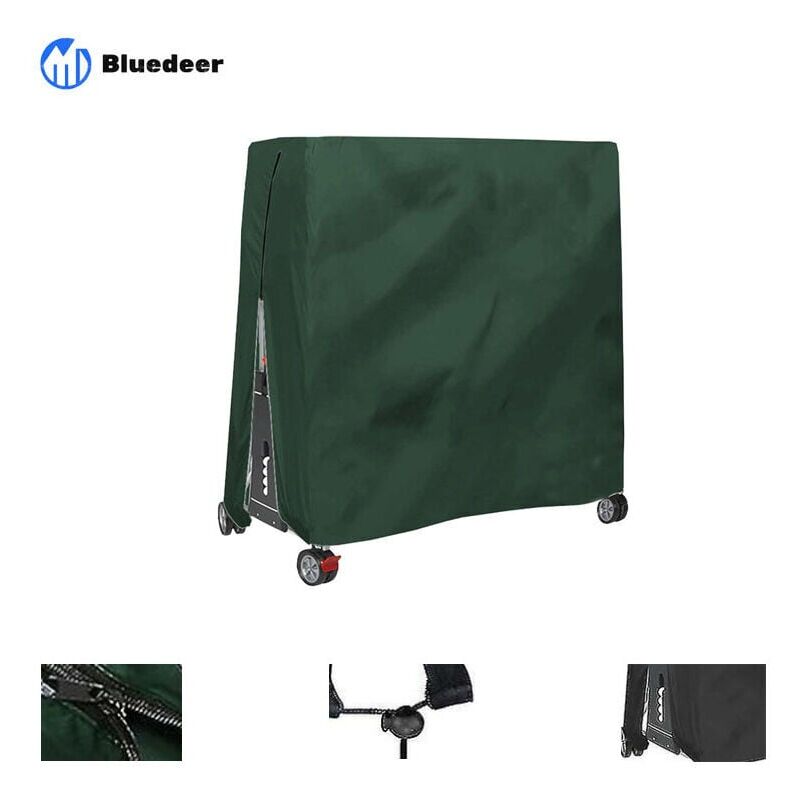 Treetalk - Housse de table de ping-pong extérieure imperméable et anti-poussière Housse de table de ping-pong 165x70x185cm Vert-