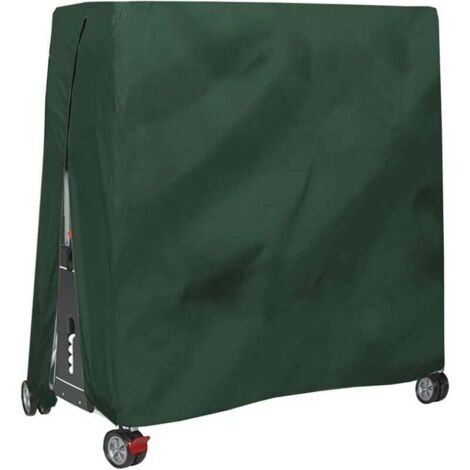 Housse de table de ping-pong extérieure imperméable et anti-poussière Housse de table de ping-pong ，Vert，165x70x185cm