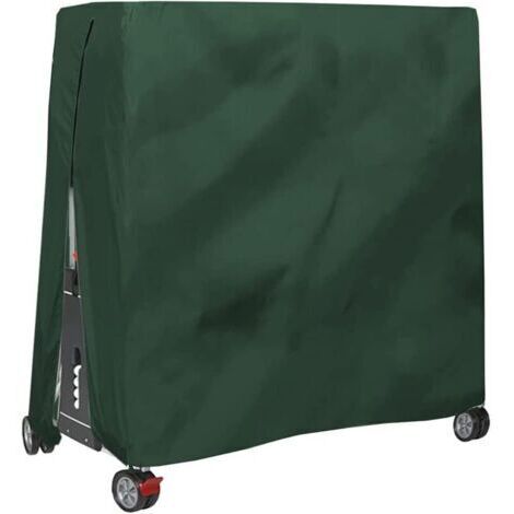 Housse de table de ping-pong extérieure imperméable et anti-poussière Housse de table de ping-pong ，Vert，165x70x185cm