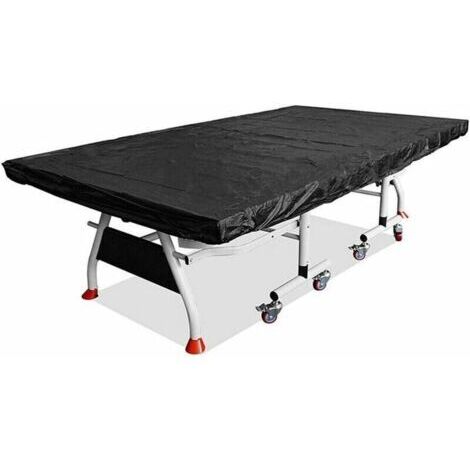Housse de table de ping-pong imperméable à l'eau et à la poussière pour extérieur et intérieur/extérieur (280 x 150 cm) – Noir