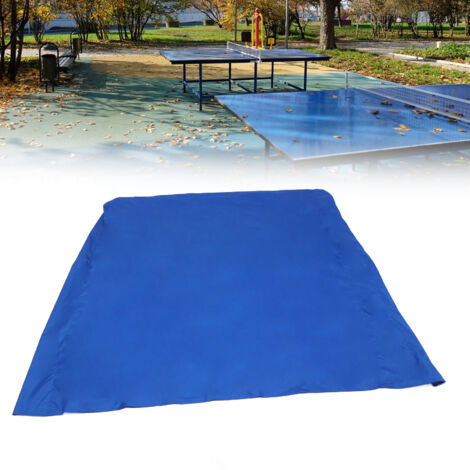 Housse de table de ping-pong Oxford imperméable avec 2 fermetures à glissière 85cm, 160cm - Bleu foncé, 708g