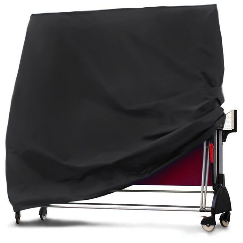 Debuns - Housse de table de ping-pong (tennis de table) imperméable pour intérieur et extérieur, Noir, 185 x 70 x 165 cm..