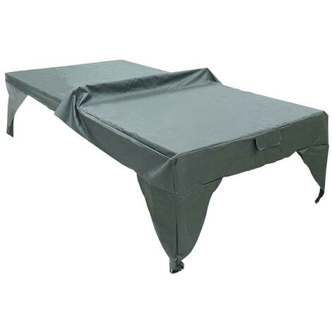 Housse de table de pingpong pliable et résistante à la poussière pour aire de jeux -Triomphe Pratique en extérieur - Imperméable - Facile à nettoyer - Résistante à l'usure - Légère，Gris（280 x 153 x 73