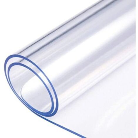 Housse de table en PVC transparent 2 mm 90 x 140 cm imperméable résistante à l'huile antidérapante anti-rayures facile d'entretien écologique