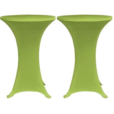 Housse de table extensible 2 pcs 60 cm Verte CFW282547