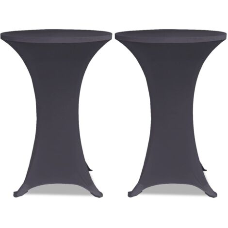 Housse de table extensible 80 cm 2 pcs Anthracite CFW250836
