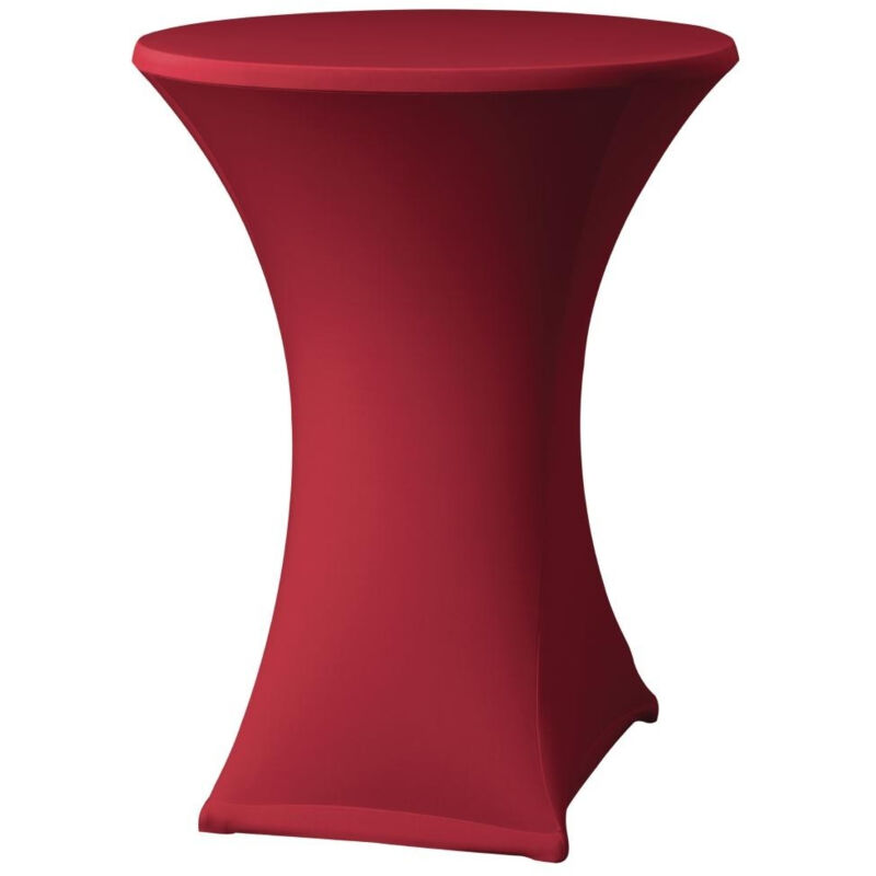 Housse de table extensible Samba bordeaux D2 pour mange debout Housse de table extensible Samba bordeaux D2 pour mange debout