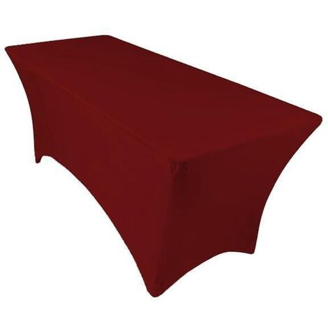 housse De Table Pour Table Pliante 183 Cm - Rouge, Housse De Table Lastique, Housse De Table Pour Clubs Et Restaurants