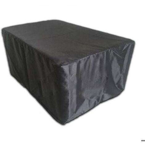 Housse de table rectangulaire extérieure imperméable en polyester Oxford, 213x132x74cm.