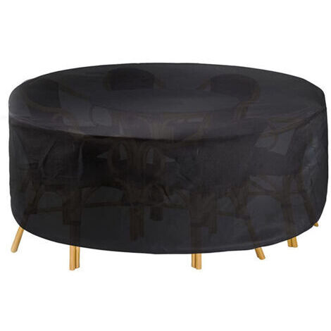 Housse de table ronde 200x94cm – Tissu Oxford résistant aux intempéries – Protection UV et coupe-vent – Facile à nettoyer