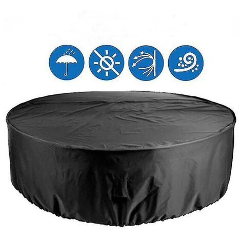 Housse de table ronde imperméable et résistante pour mobilier de jardin - Toile robuste résistante aux UV - 120 x 75 cm