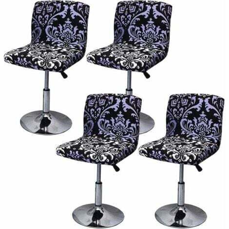 Housse de tabouret de bar avec dossier extensible pour chaise de salle à manger pivotante (Color : 5, Size : 4 pièces)