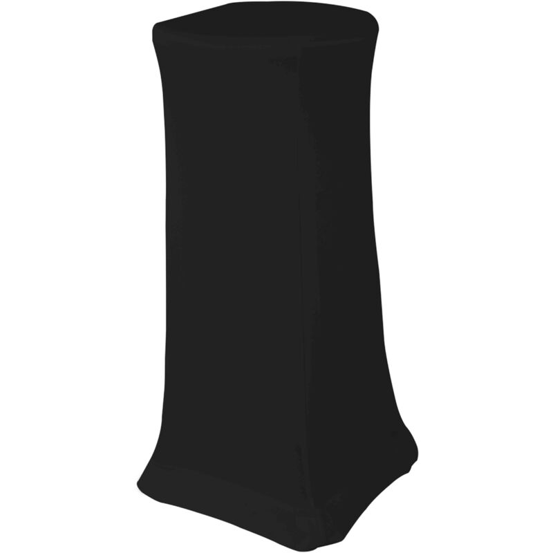 Oviala - Housse de tabouret haut pliant noire