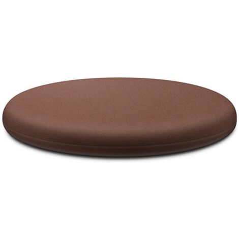 Housse de tabouret ronde en mousse à mémoire de forme de 40 cm, couleur café, pour la chambre à coucher, avec rembourrage lavable et respirant.
