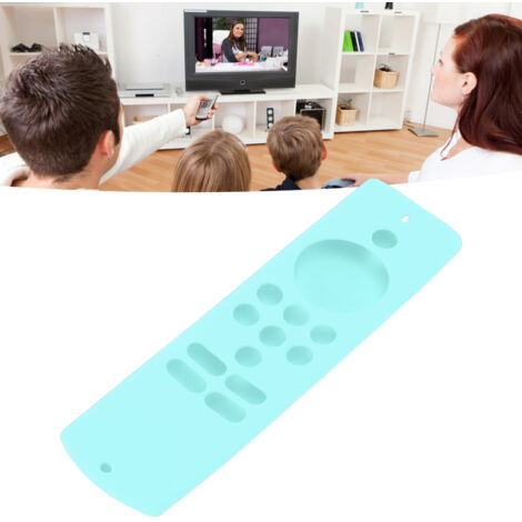[Housse de télécommande] Silicone anti-dérapante et amortissante avec cordon pour Fire TV Stick Lite (Mint Green)