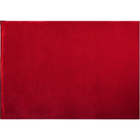 Housse de tête de lit 153x8xH130 cm MADURA - Rouge opéra et bourdon noir - DARIO