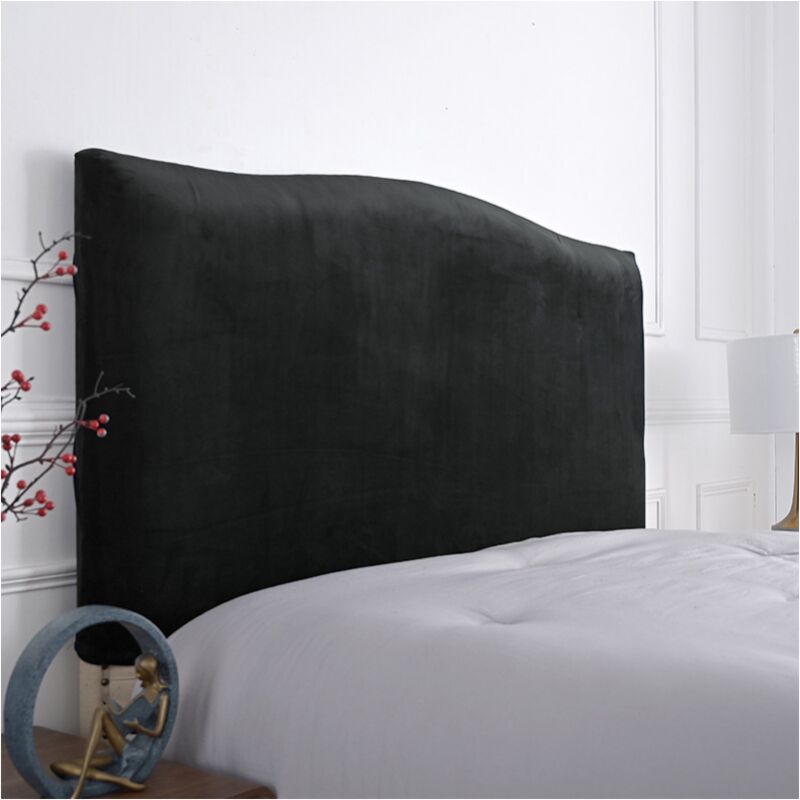 Housse de tête de lit élastique pour tête de lit -150 cm-pour tête de lit 140-170 cm,noir