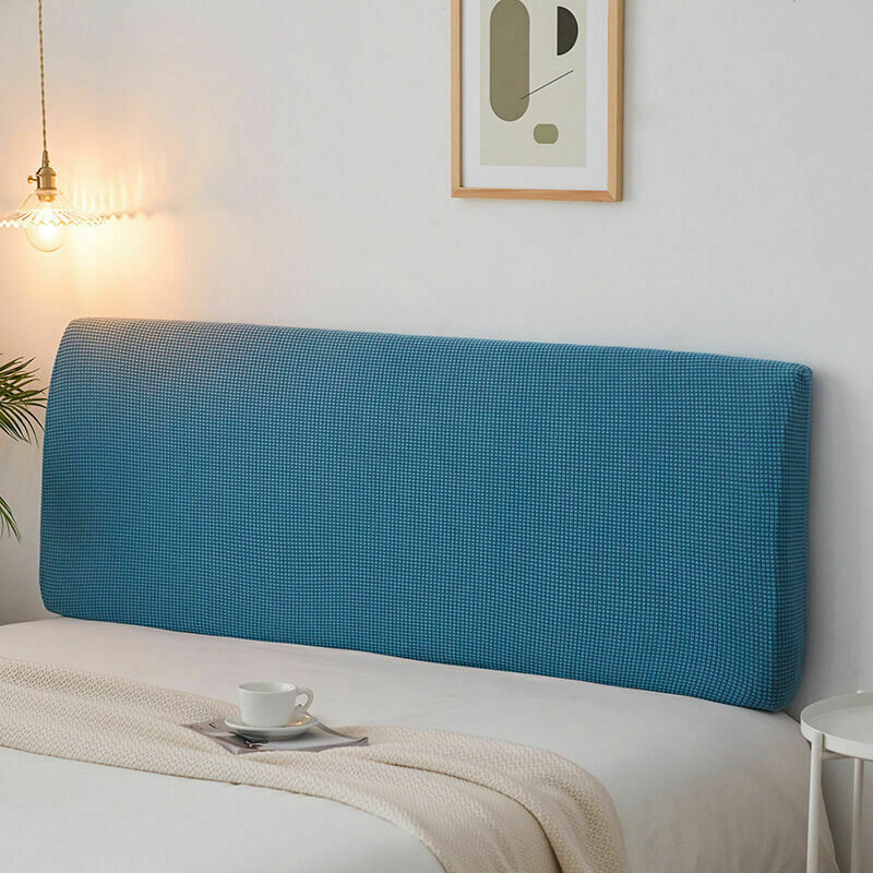 Lablanc - Housse de tête de lit extensible et étanche à la poussière - Housse de tête de lit élastique - bleu- 150 cmpour tête de lit 140-170 cm