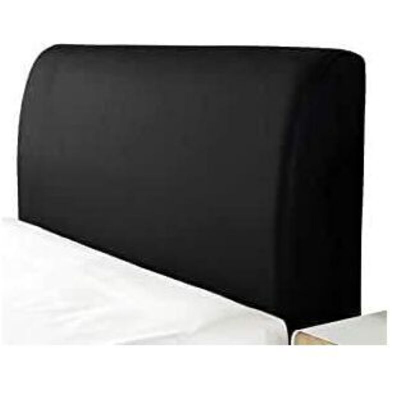 Shining House - Housse de tête de lit extensible étanche à la poussière pour lit 170-190 cm Noir-Devenirriche