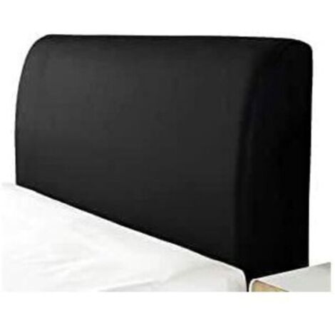 Housse de tête de lit extensible étanche à la poussière pour lit 170-190 cm Noir-Devenirriche
