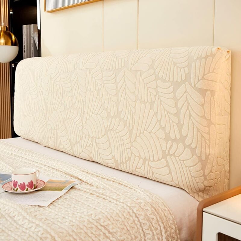 Housse de tête de lit extensible pour tête de lit Queen et King size, housse de protection incurvée anti-poussière pour décoration de chambre à