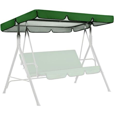 Housse de Toit Imperméable pour Balancelle Hollywoodienne 3 Places, Oxford 190T, Protection UV  Vert