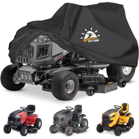 Housse de tondeuse à gazon autoportée – Bâche de Protection tracteur de pelouse imperméable et robuste, housse de tondeuse extérieure 600D universelle avec sac de rangement
