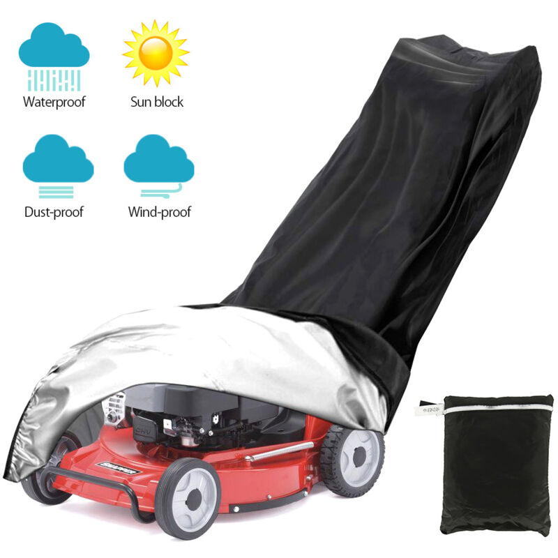 Housse de Tondeuse Gazon Imperméable, Bâche de Protection pour Tondeuse à Gazon pour Rangement Extérieur, Oxford 420D Housse de Tracteur de Jardin