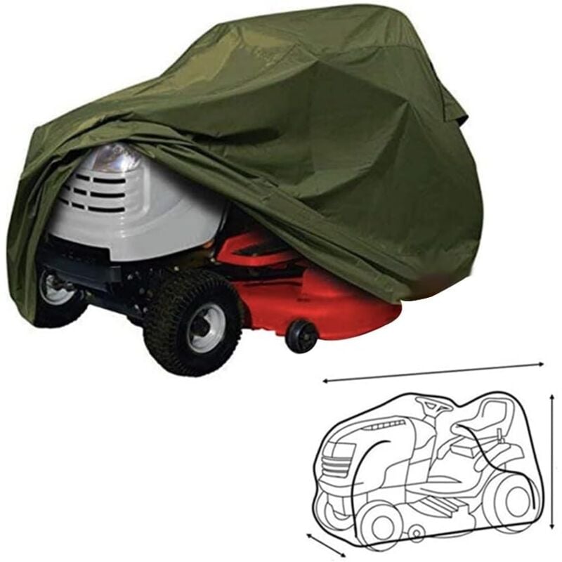 Housse de Tondeuse, Housse de Protection Imperméable pour Tondeuse à Gazon Protection uv Housse de Tracteur de Pelouse en Tissu Oxford pour Tracteur