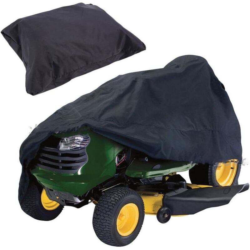 Housse Tondeuse Autoportée, 210d Tissu Oxford Bache Tondeuse à Gazon, ImperméAble Protection uv Housse pour Tondeuse pour Tracteur de