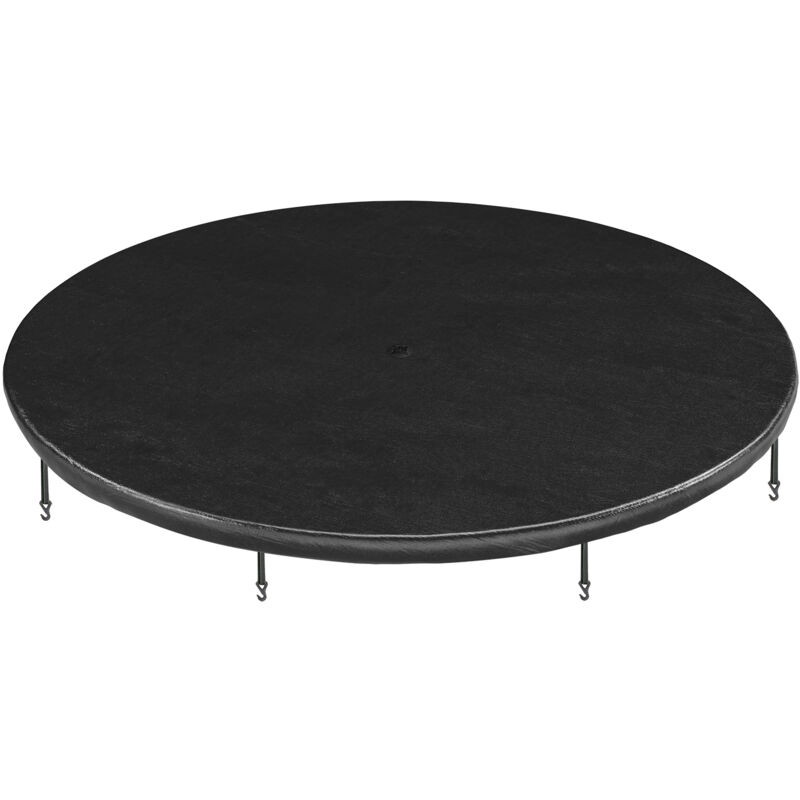 Housse de Trampoline,Ø 244 305 366 cm, Bâche de Protection, avec Trou d’évacuation d’Eau, Protection Contre la Pluie, Le Soleil, la Neige, Sangles