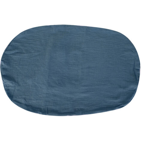Housse de transat bébé respirante, portable et lavable, pour nouveau-né - Bleu denim