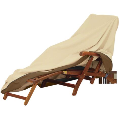 Housse de transat protection pour chaise de balcon de jardin Housse de chaise de plage 208x76x79cm