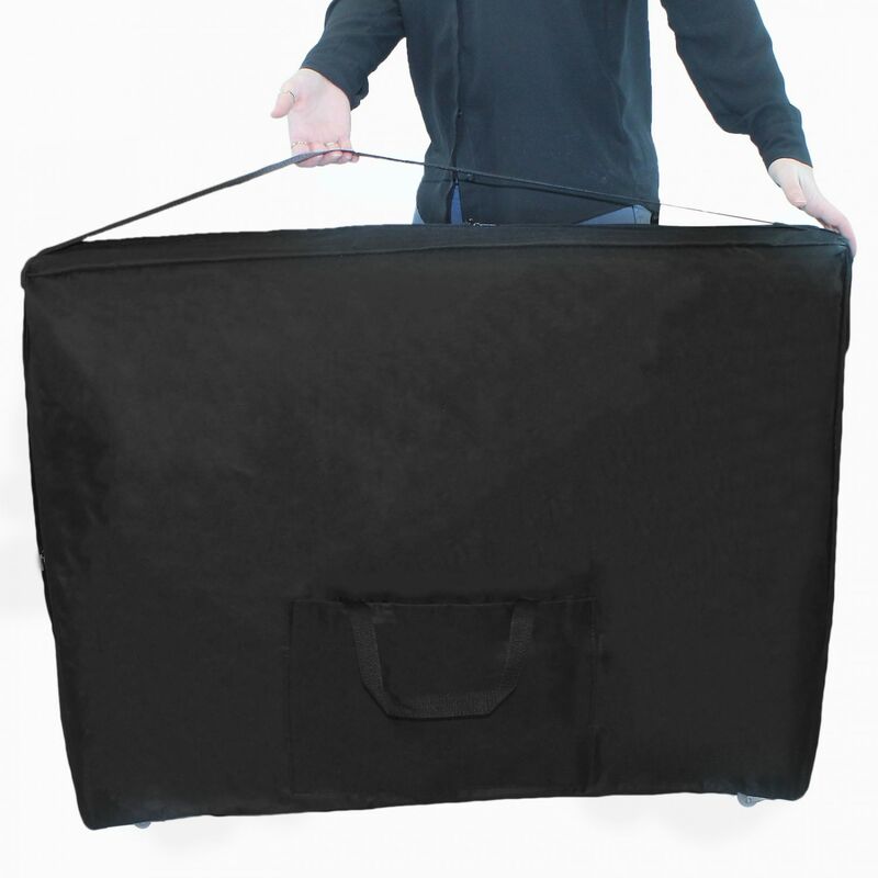 Housse de transport noire à roulettes pour table de massage Vivezen