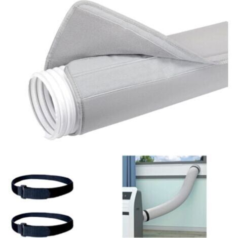 Housse de tuyau isolante pour climatiseur portable. kit de ventilation pour porte coulissante. 12 -15  de diamètre. tuyau d'échappement pour pièces et accessoires de climatiseur