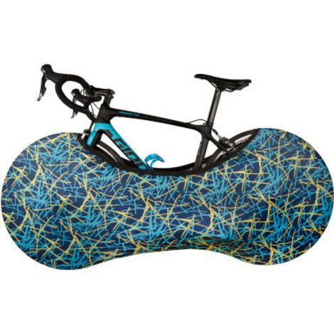 Housse de vélo anti-poussière, protection de chaîne élastique pour roue de vélo/ bleu coloré
