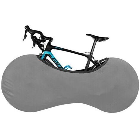 Housse de vélo anti-poussière, protection de chaîne élastique pour roue de vélo/ gris