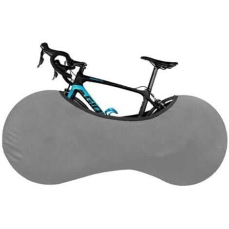 Housse de vélo anti-poussière, protection de chaîne élastique pour roue de vélo/ gris