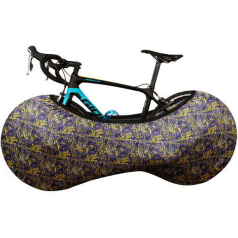 Housse de vélo anti-poussière, protection de chaîne élastique pour roue de vélo/ violet coloré