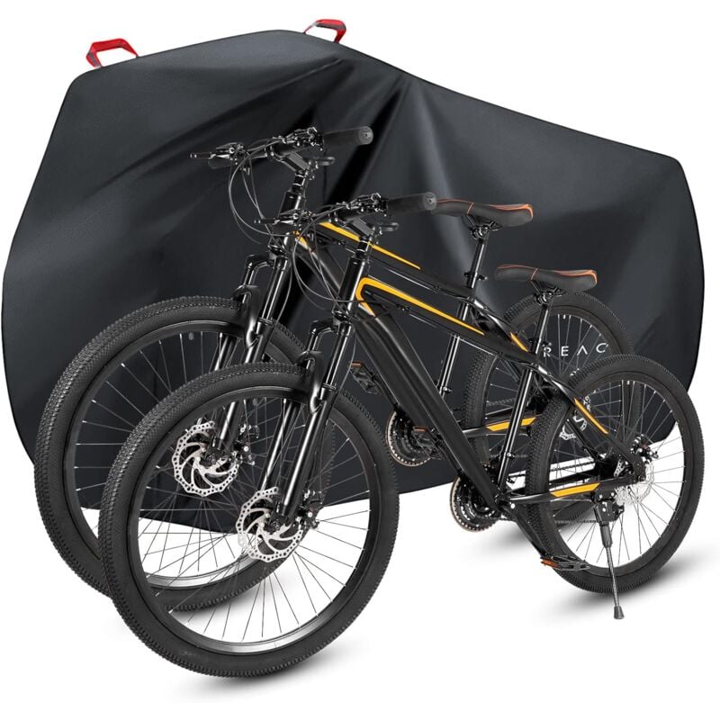 Ersandy - Housse de vélo étanche Housse de Protection élo Extérieur pour 1 ou 2 Vélos 210D Nylon Housse de Pluie de Vélo avec Trous de Verrouillage