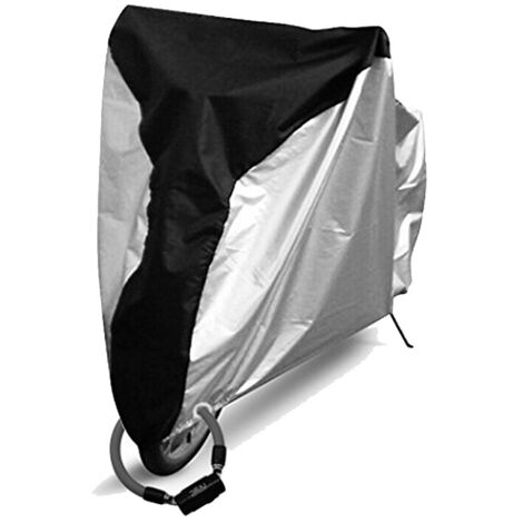 Housse de vélo imperméable 210D pour VTT et vélos lourds, résistante à la poussière, à la pluie, à la neige et aux UV - Argent-AquaForge