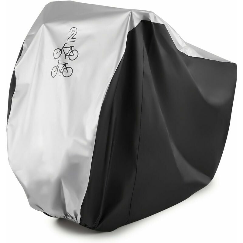 Housse de vélo pour 2 vélos Housse de vélo étanche en nylon 190T Double 2 vélos Scooter