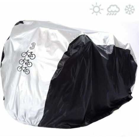 Housse de vélo pour 3 vélos - Étanche - Résistante à la poussière - Protection UV