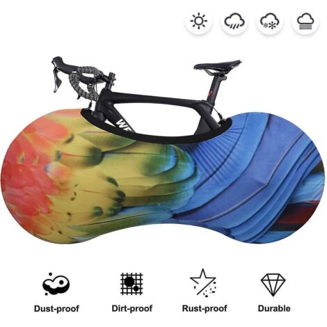Housse de vélo, sac de rangement anti-poussière pour vélos, lavable, résistant aux rayures, housse élastique pour pneus de VTT et de vélo de course, protège les pneus - Multicolore B
